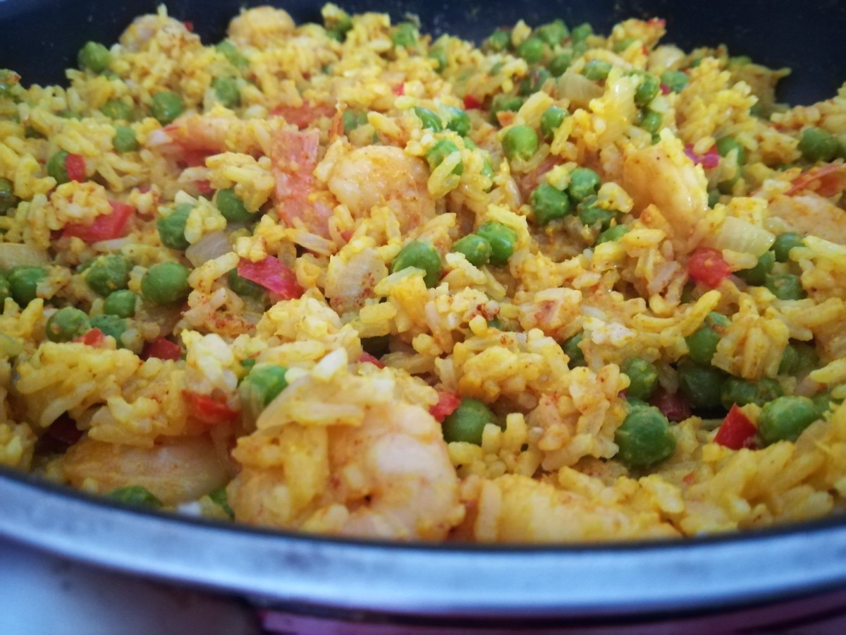 Ryż curry z krewetkami na ostro
